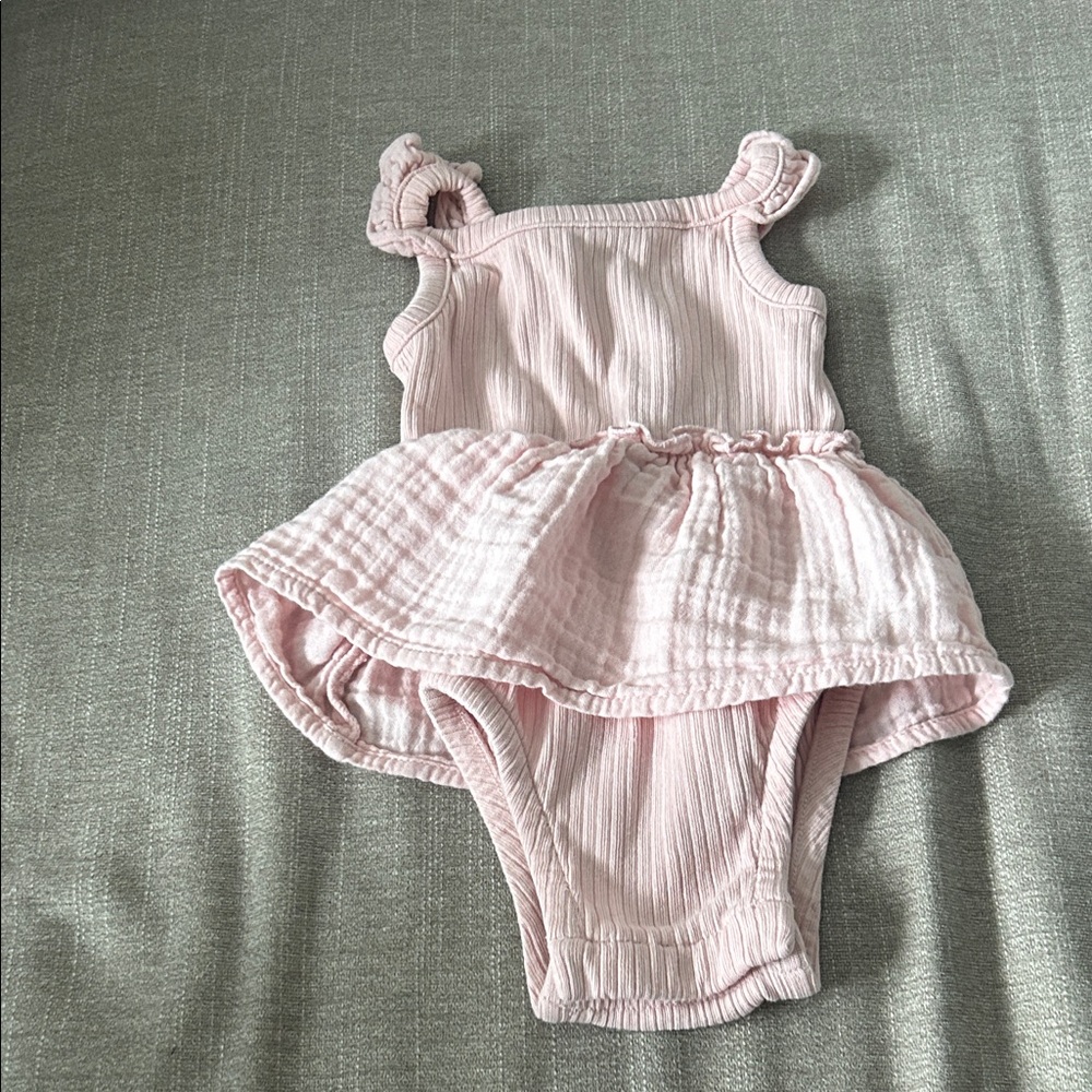 GAP Light Pink Ruffle Bodysuit